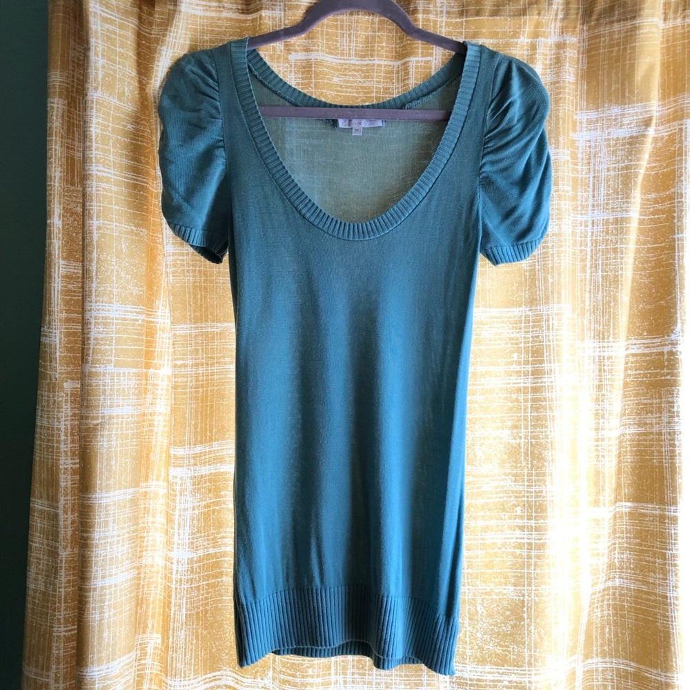 Charlotte Russe knit top with ruched sleeves